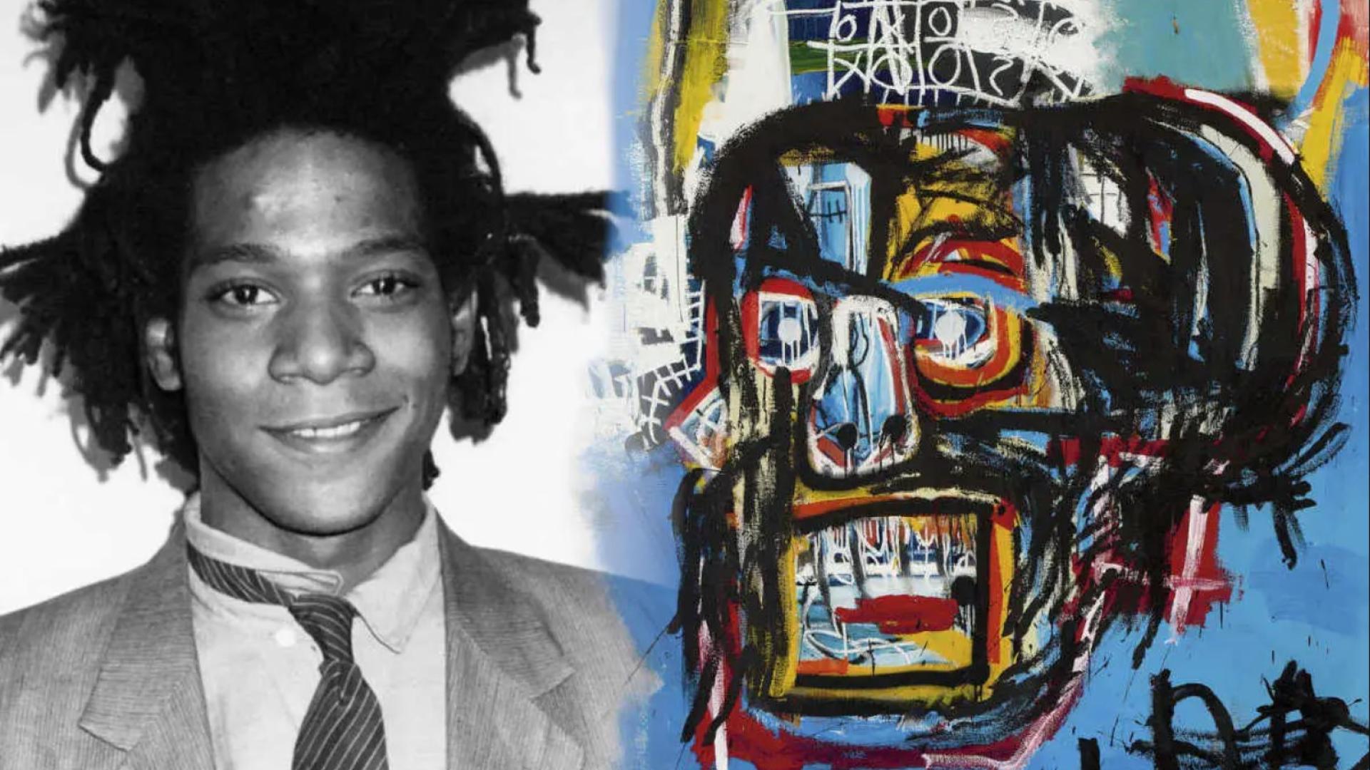 portrait de basquiat et oeuvre