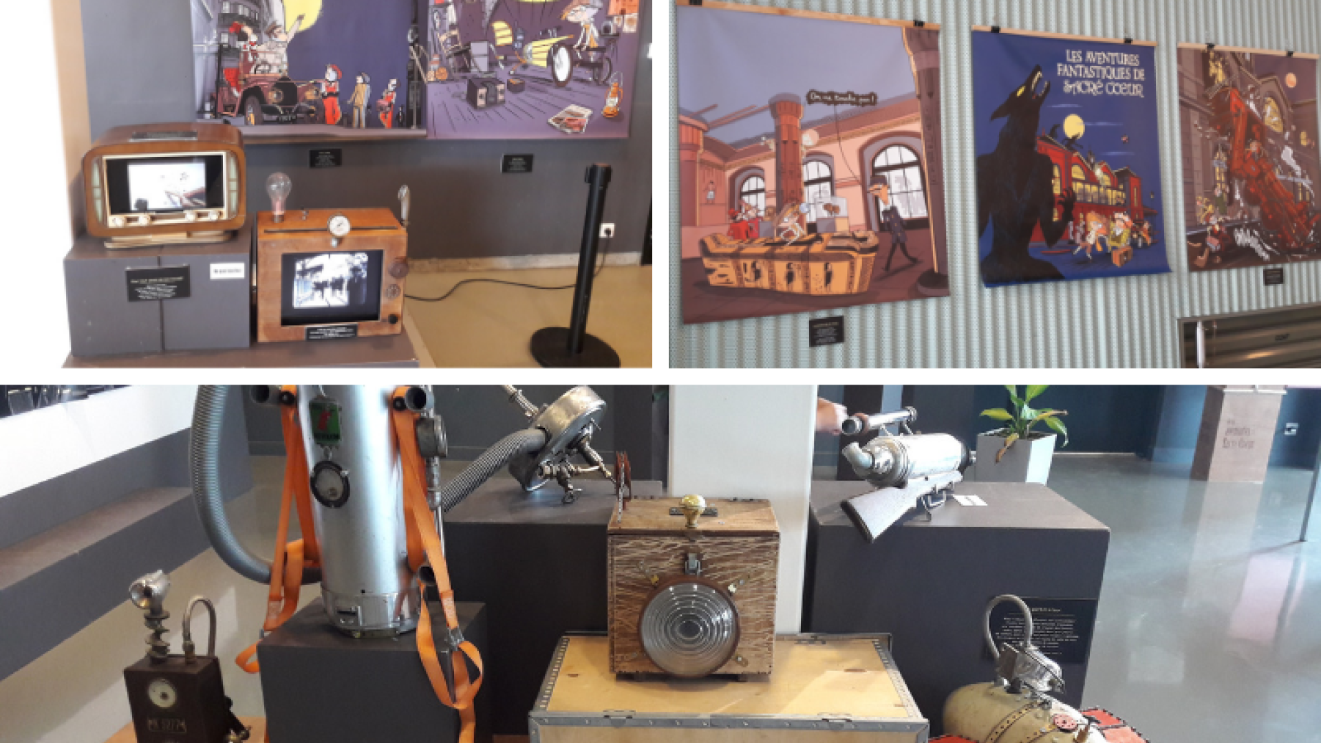 Cadres et machines de l'exposition Sacré Coeur